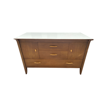 Drexel Profile by John O. Van Koert Sideboard Hutch Base Mid Century Modern  Chest Of Three Drawers Two Cabinets