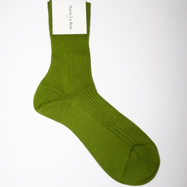 Ribbed Cotton Sock in Pisello