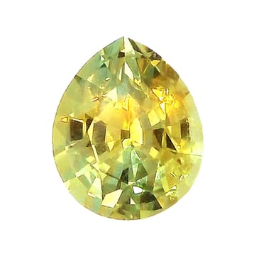 1.26 ct. Pear Shaped Montana Sapphire - Marigold Olive
