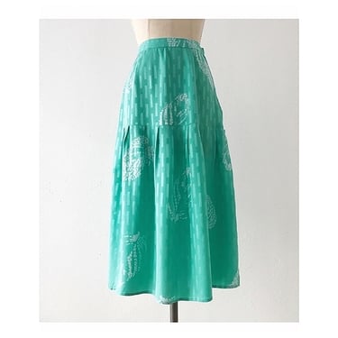 vintage 90's silk midi skirt (Size: S)