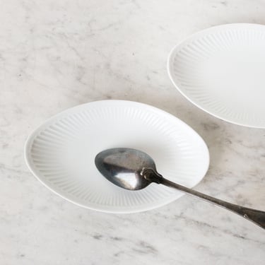 Limoges Spoon Rest with Silver Spoon