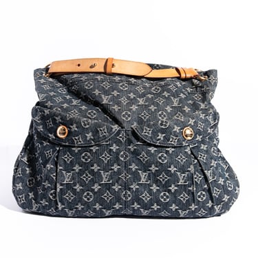 LOUIS VUITTON Denim Monogram Daily GM Hobo Bag