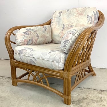 Vintage Rattan Lounge Chair by Lane Venture 