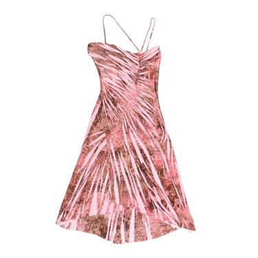 y2k vintage fairy core pink ruched cinched asymmetrical midi dress by kitty 