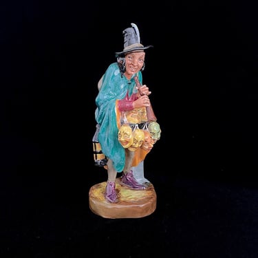 Vintage Royal Doulton English Porcelain Figurine of The Mask Seller HN 2103 COPR 1952 Doulton & Company Limited Made in England 