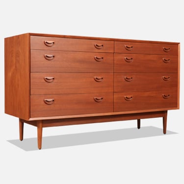Mid-Century Danish Modern Teak 8-Drawer Dresser