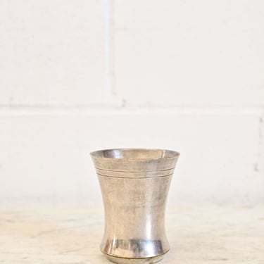 Vintage french silverplate christening cup