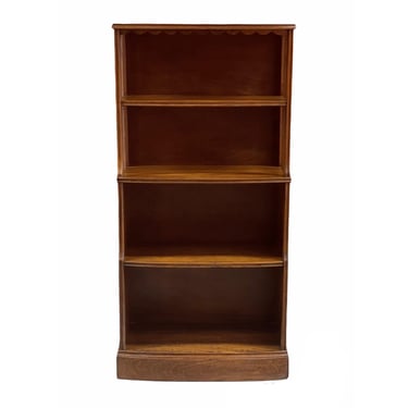 Free shipping within continental US - Vintage Four Shelf Bookshelf With Scallop Details in the Front 