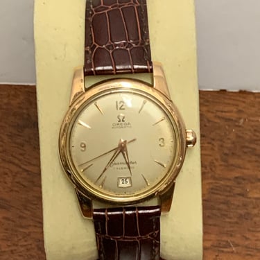 1950s Rose Gold Cap Omega Seamaster Calender Watch 