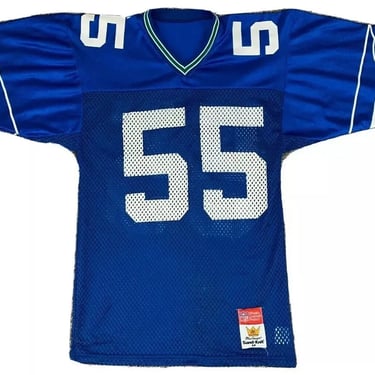 Vtg 80's Brian Bosworth Seattle Seahawks NFL Sand Knit Football Jersey Small