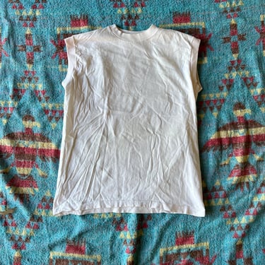 Vintage 1950s Penneys Towncraft Blank White Tank Top 