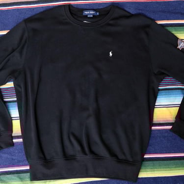POLO Ralph Lauren Black Sweatshirt, Highlands Golf Club 2004 MERCEDES BENZ Championship, Polo Golf Shirt, Long Sleeves, Crew Neck all cotton 