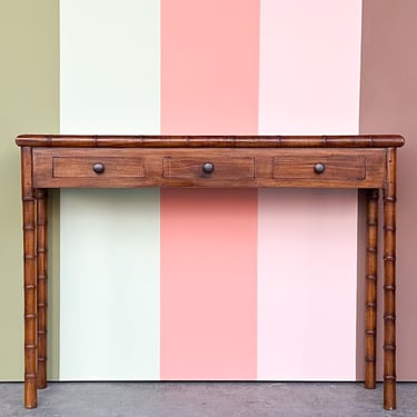Handsome Faux Bamboo Console