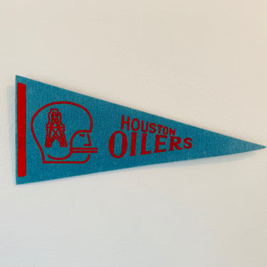 Vintage Small Houston Oilers 9 Inch NFL Pennant 