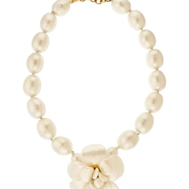 Chanel Vintage SS 1997 Chunky Baroque Pearl Camellia Necklace