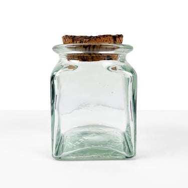 Vintage Ben Rickert Glass Jar with Cork Lid 