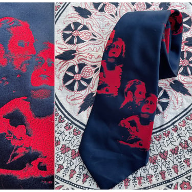 Vintage ‘70s wide polyester tie, Prince Consort necktie | gothic, Valentine’s Day, horror, romantic 