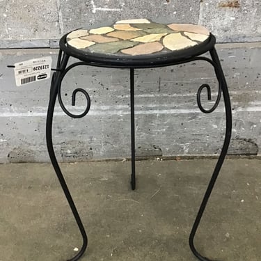 Stone Topped Plant Stand (Seattle)