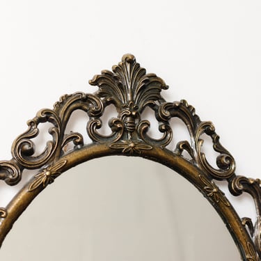 midcentury Italian rococo style metal mirror