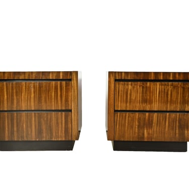 Kona Wood Nightstands Brutalist Young Furniture Mid Century Modern 