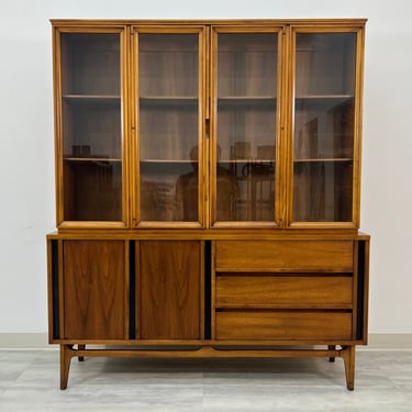 Mid-Century Modern 1-Piece China Cabinet - Display Case - Bookcase (SHIPPING NOT FREE) 