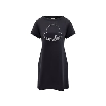 Moncler Women Moncler Cotton Logo Mini Dress