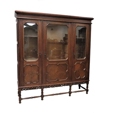 Bookcase Vintage | Antique French Oak Jacobean Style Bookcase 
