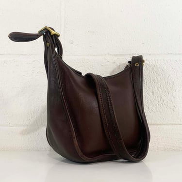Vintage Brown Leather Shoulder Bucket Bag Purse Handbag Coach Brass Hardware 9950 Legacy Adjustable Strap Crossbody 1990s 