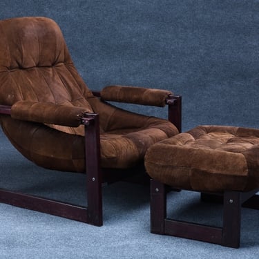 Percival Lafer (Brazilian, b. 1936) Lounge Chair and Ottoman, Brazil, c. 1965