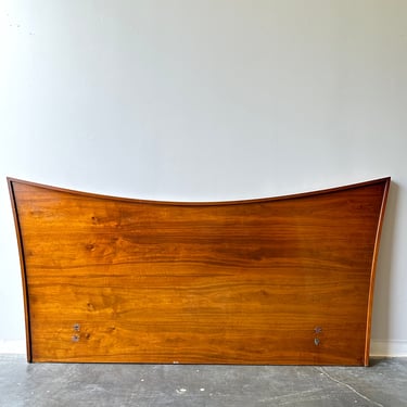 Mid Century Nakashima Style Walnut King Size Headboard 