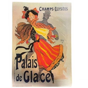 Vintage 1970's Reprint French Champs Poster - Elysee's Palais De Glace - Unframed 