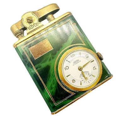 Vintage 50s Eclydo Chrome Lighter w Clock Watch | Modern Times Vintage -  Miami, FL