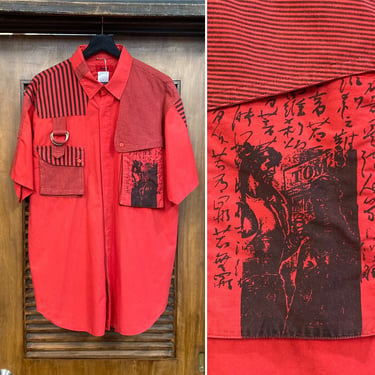Vintage 1980’s Made in Japan “Kansai” New Wave Avant Garde Punk Style Cotton Shirt, 80’s Post Punk, Vintage Clothing 