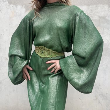 Vintage 1930s Green Silk Lam Dress Huge Balloon | Strange Desires -  Alhambra, CA | ATTIC