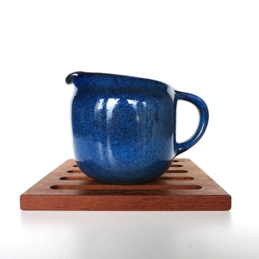 Heath Ceramics Creamer In Blue Moonstone, Edith Heath Small Pitcher, Mid Century Modernist Milk Pot 