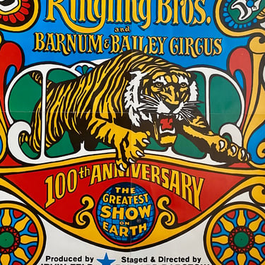 Ringling Brother’s, Barnum and Bailey Circus poster 100th anniversary 