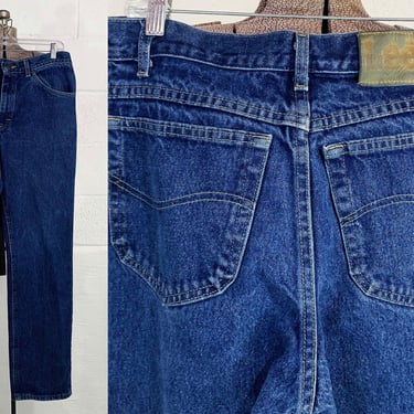 Vintage Lee Blue Jeans 33” Waist 32" Inseam Jean Denim Made in USA 1990s Bronze Rivets 100% Cotton 90s Large 