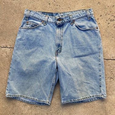 Levi's 560 Vintage 90s USA Made Loose Fit High Rise Light Wash 11' Denim Shorts 