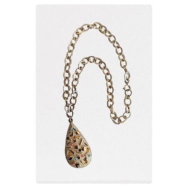 vintage 70's confetti rhinestone necklace (Size: OS)