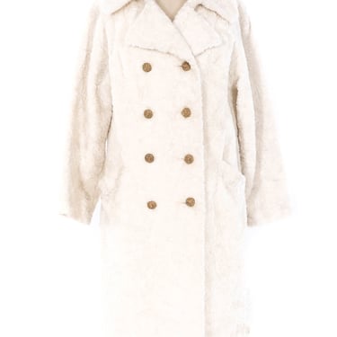 1960's Cream Faux Fur Coat