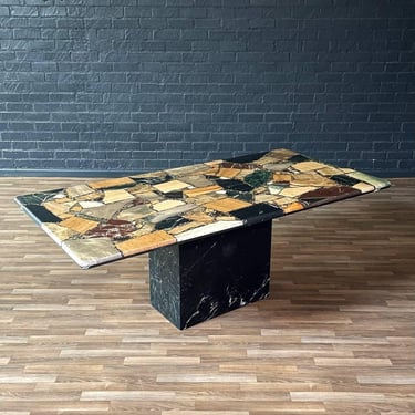 Vintage Italian Post Modern Multi-Marble Stone Dining Table by C.I.M, c.1980’s 