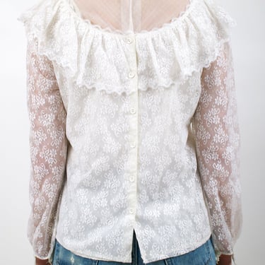 1970s Does Edwardian/Victorian Lace Blouse