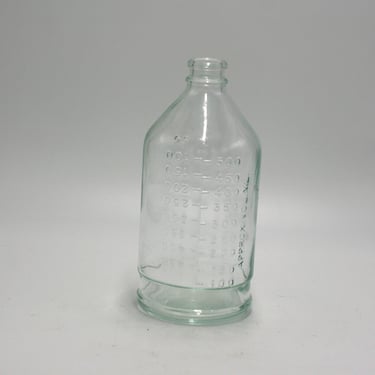 vintage glass medical drip bottle 