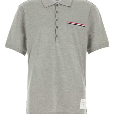 Thom Browne Men Grey Piquet Polo Shirt