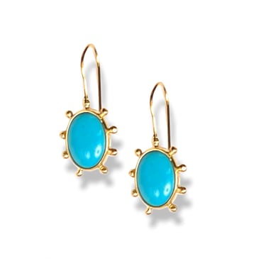 Sleeping Beauty Turquoise Pinwheel Earrings