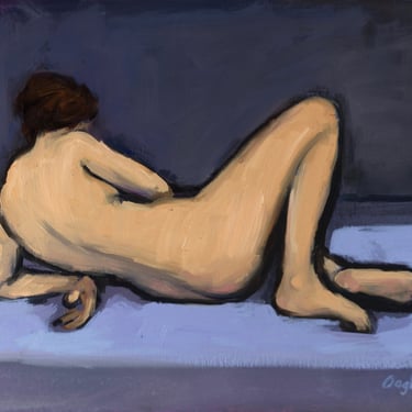 Fine Art Print-Giclee-Nude-Figure Study-Female Nude-Erotic-Reclining Figure-Archival Print 