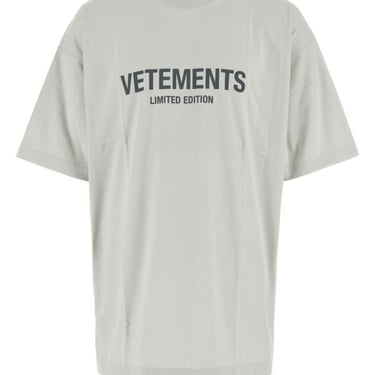 Vetements Unisex Chalk Cotton Oversize T-Shirt