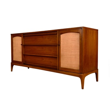 66” MCM Walnut Sideboard | Dresser w. Reversible Doors