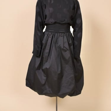 Black Bubble Hem Dress By Jacobson, XS