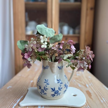 Beautiful rare find antique French stoneware pitcher from Uze 